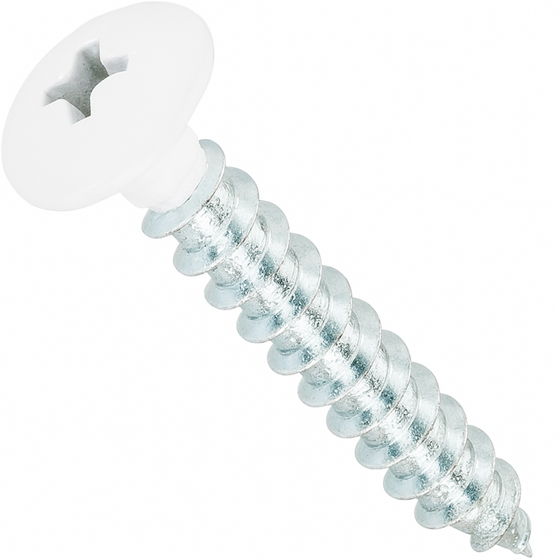 6A125SPO0Z/02WT 6A X 1 1/4 PH OVAL SMS PT.#02 WHITE  ZN